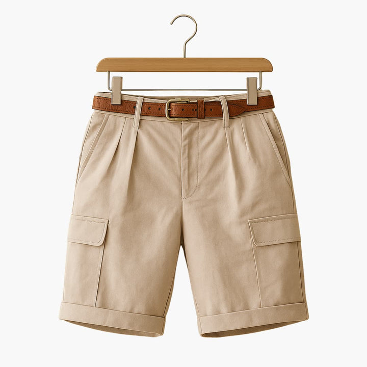 Herren Sommer Shorts aus Leinenmix mit Cargotaschen