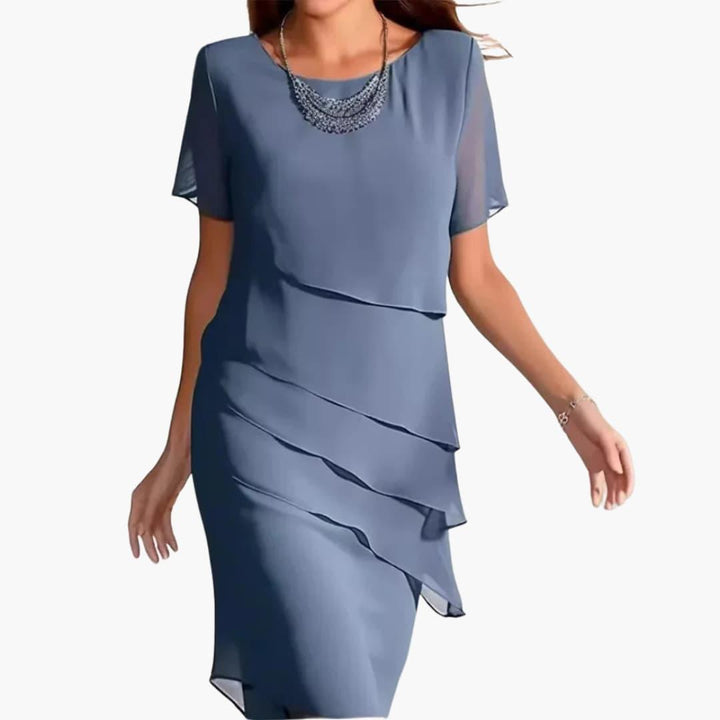 Elegantes fließendes Midikleid für Frauen - SchmiedeMode