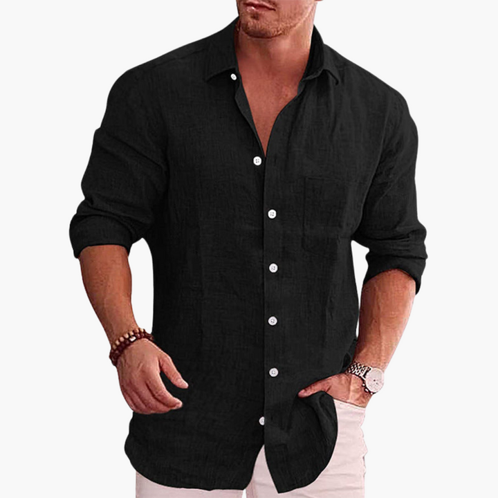 Lässiges hemd für Herren mit Knopfleiste - Sommerkleidung