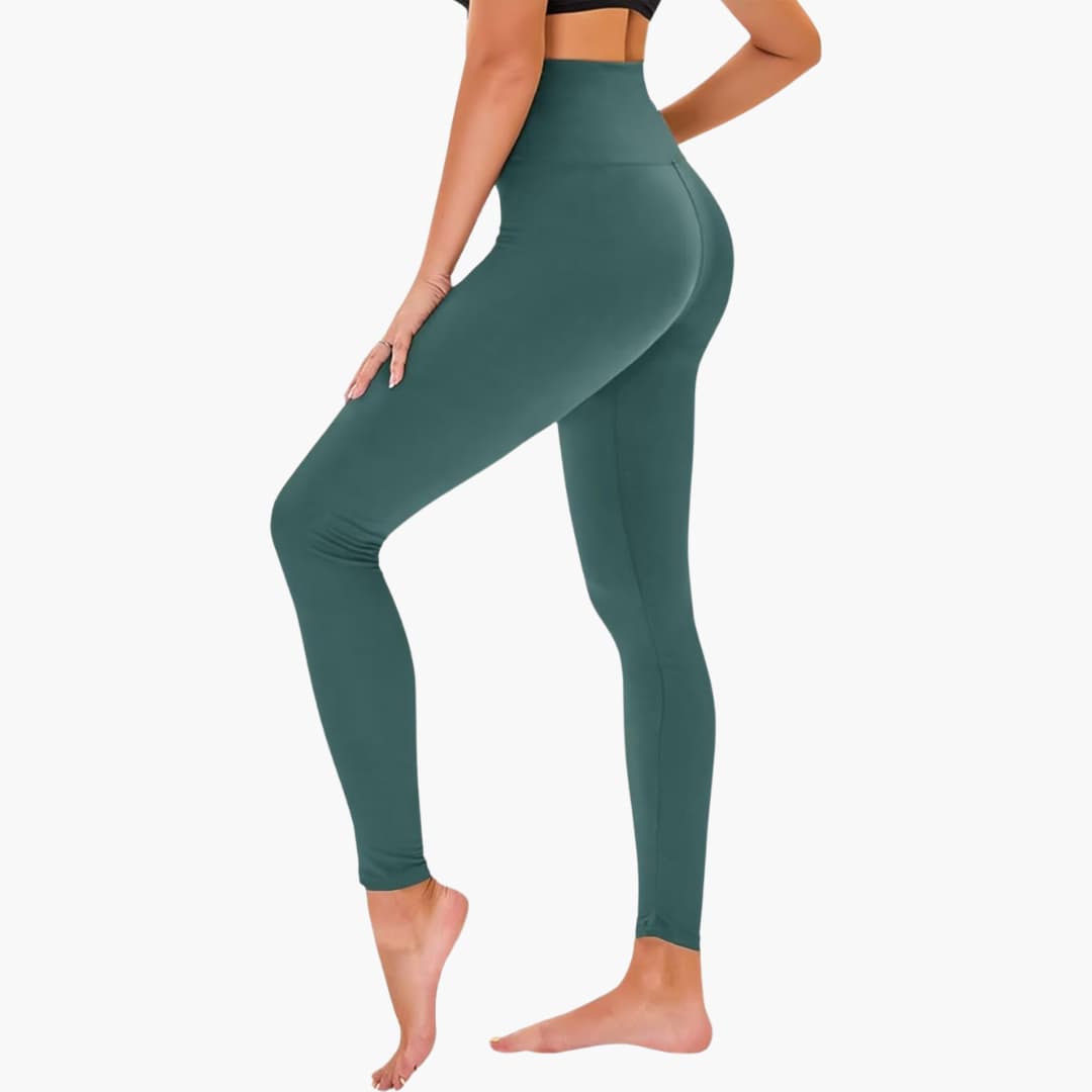 Damen Leggings mit Leopardenmuster und hohem Bund
