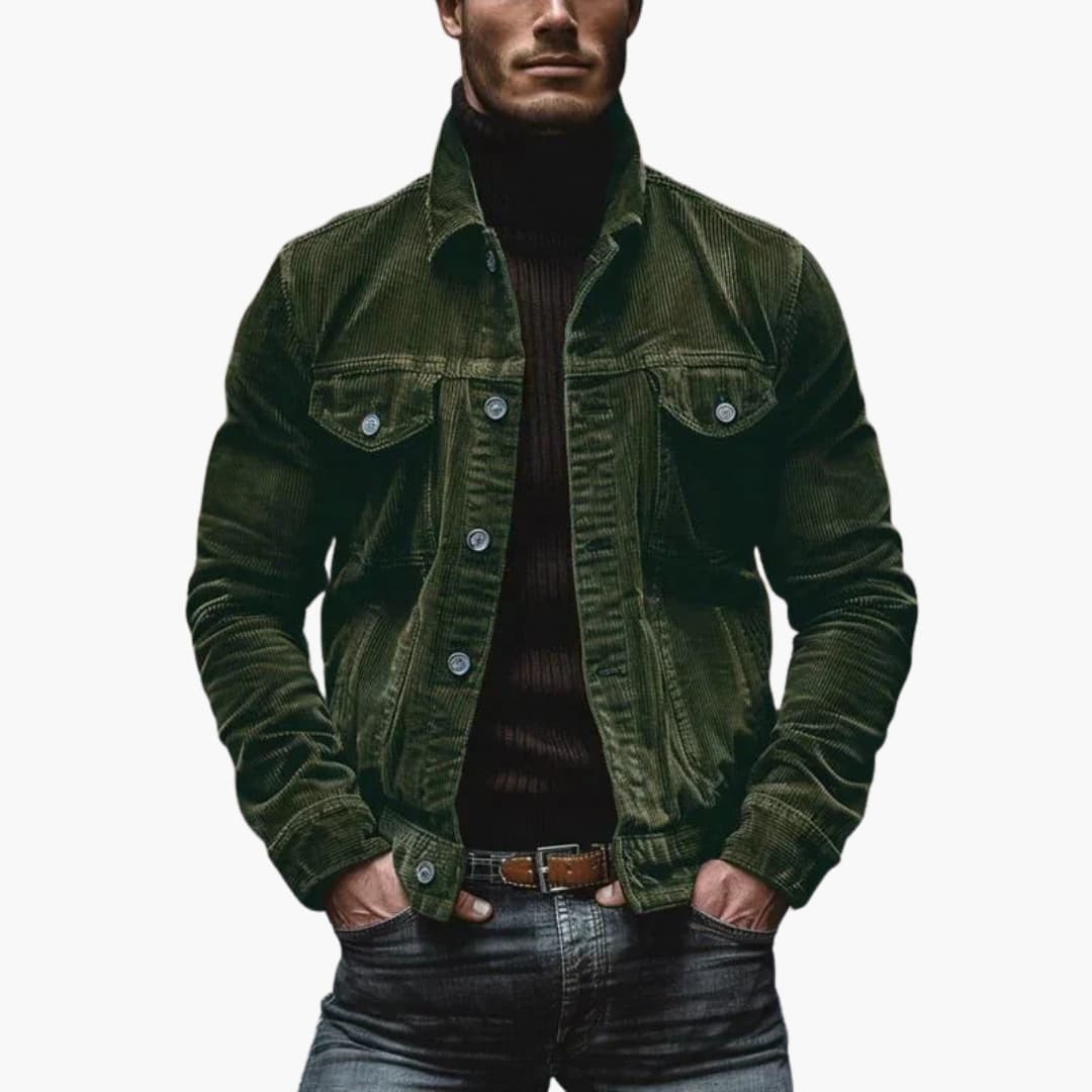 Herren Jacke mit Knopfleiste und Taschen