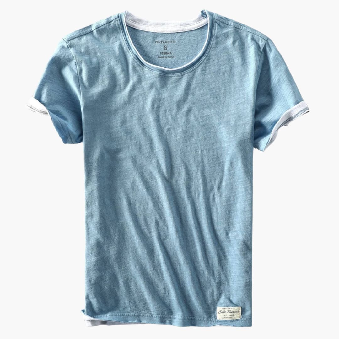Basic T-Shirt - Herren Rundhals Kurzarmshirt aus Baumwolle