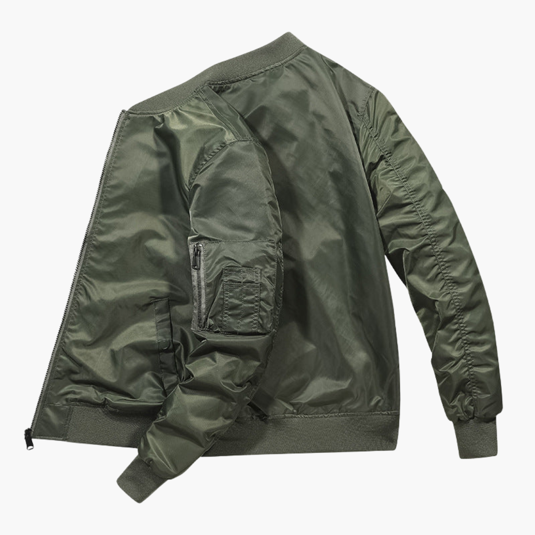 Herren Bomberjacke mit Reißverschluss und Ärmeltasche
