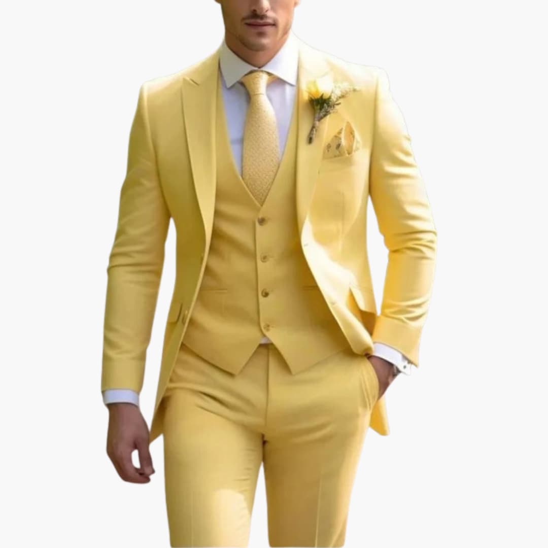 Herren Dreiteiliger Anzug mit Sakko Weste und Hose