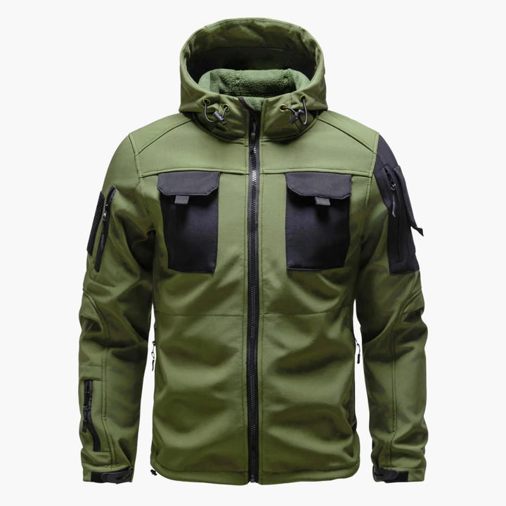 Herren Kapuzenjacke mit Reißverschluss und mehreren Taschen