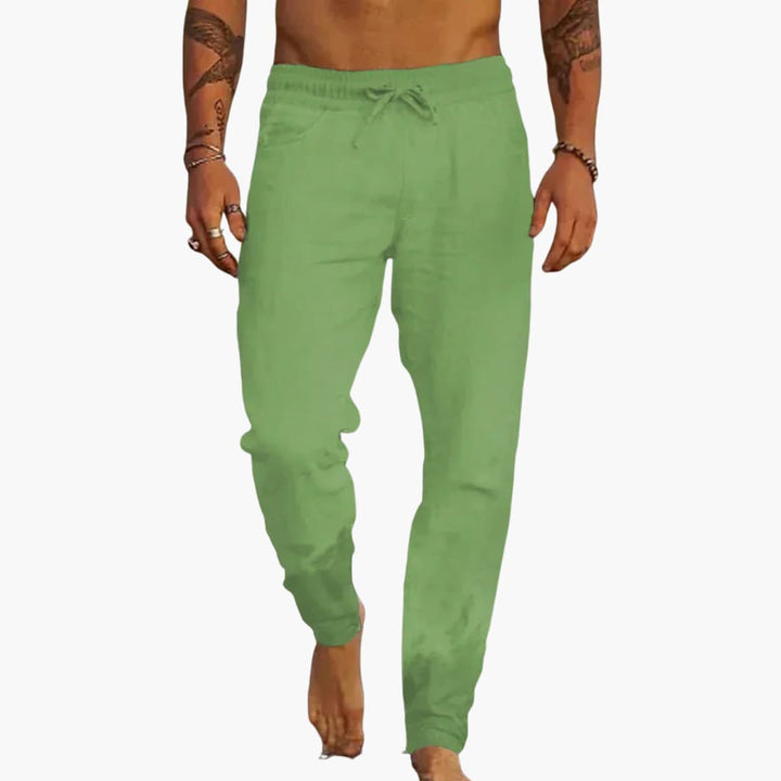 Herren Sommerhose mit Tunnelzug und seitlichen Taschen