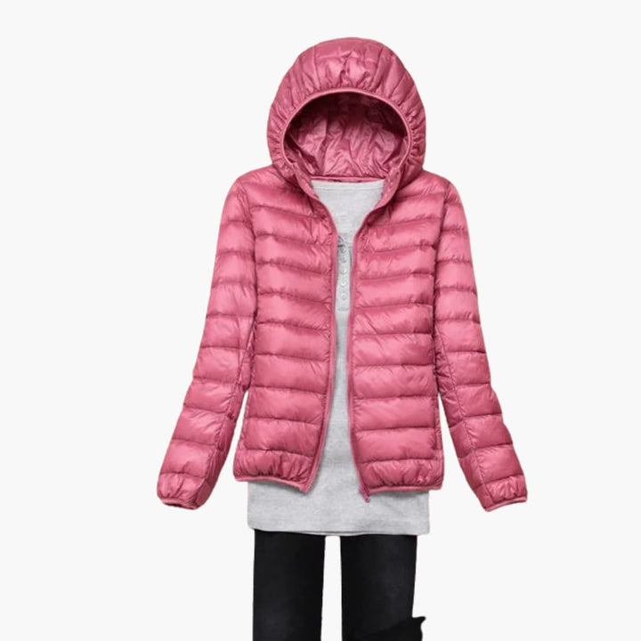 Ultraleichte Daunenjacke mit Kapuze für Damen