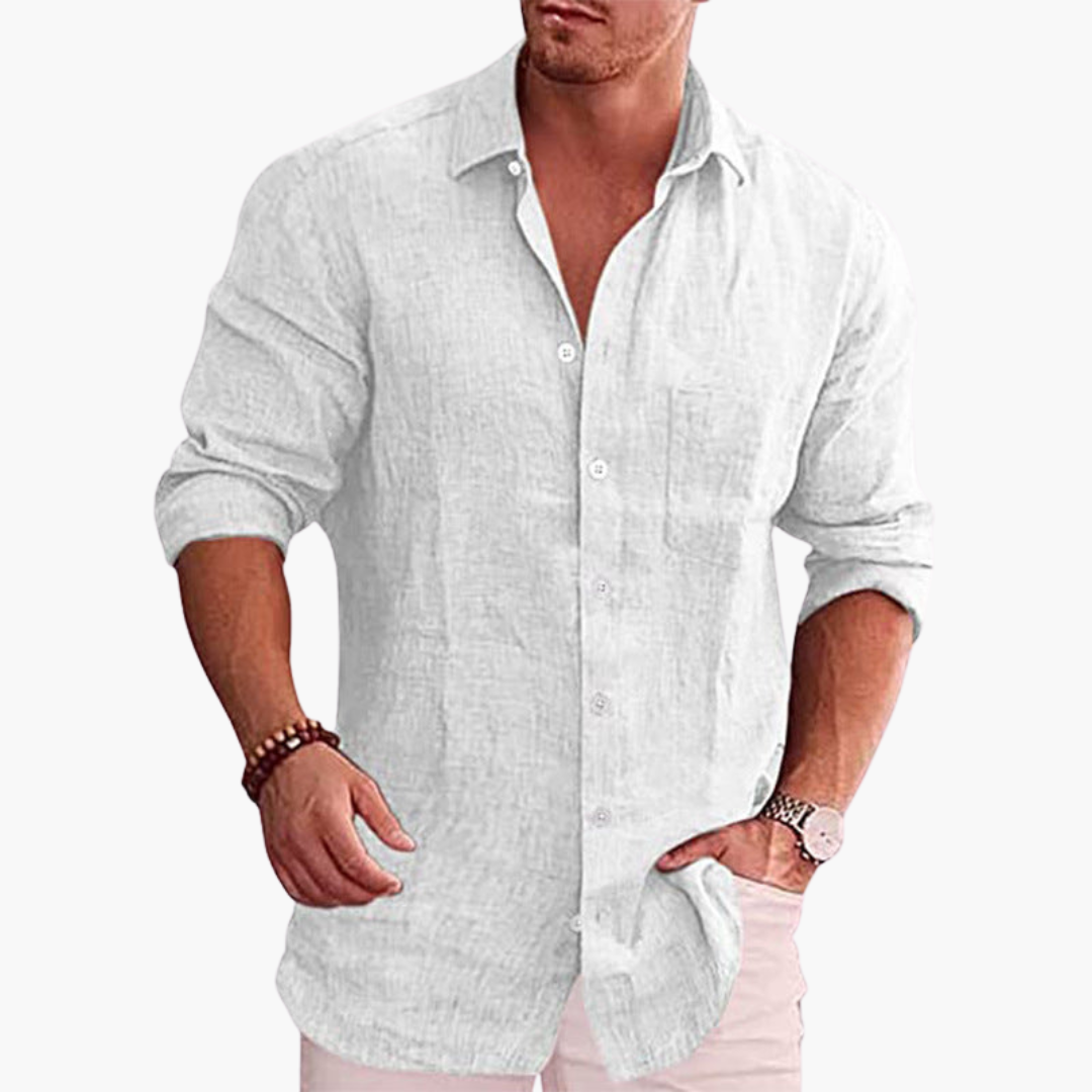 Lässiges hemd für Herren mit Knopfleiste - Sommerkleidung