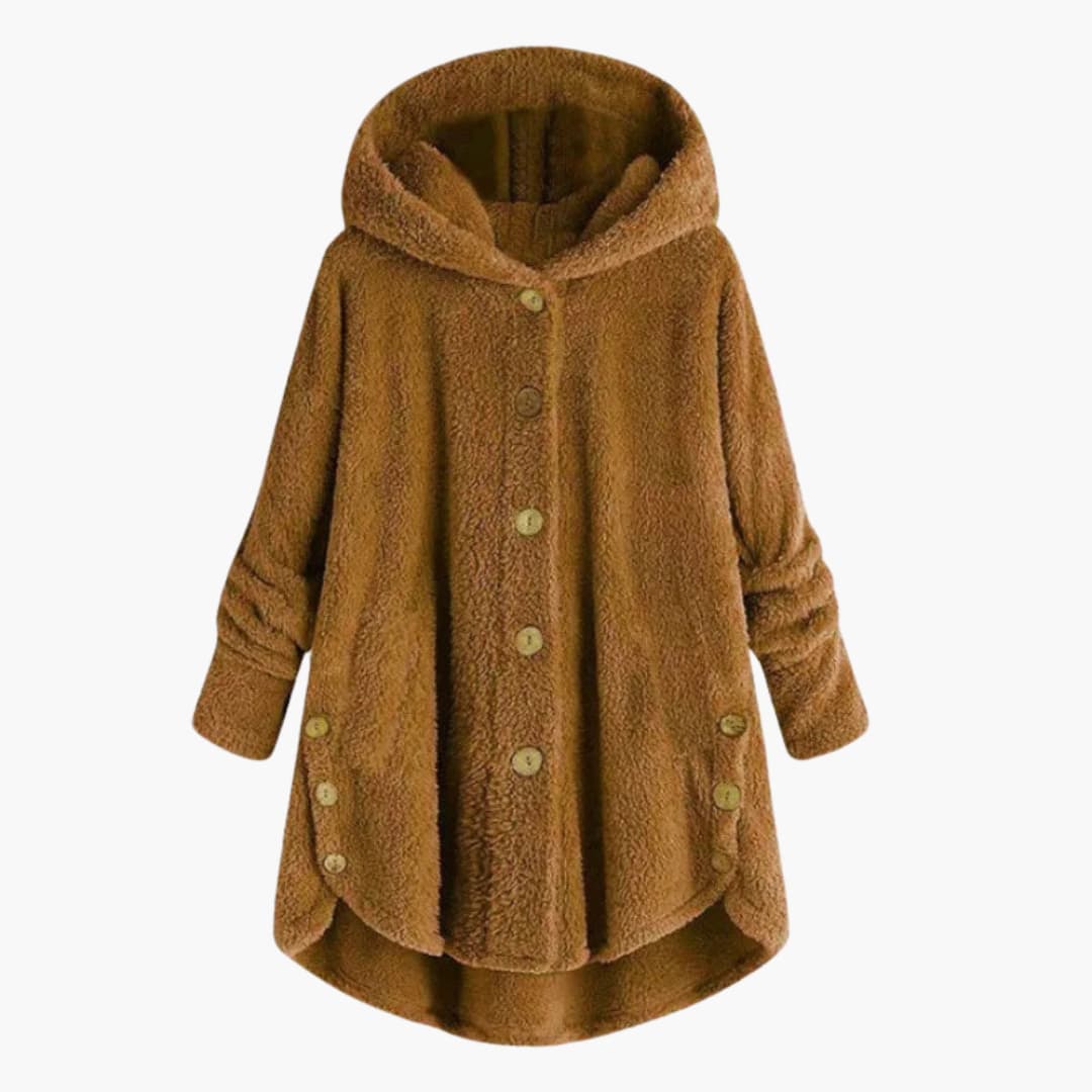 Damen jacke mit Kapuze und Knopfverschluss