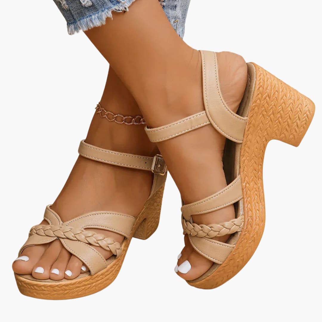 Sandalen Damen - Orthopädische Keilsandalen mit Fußbett