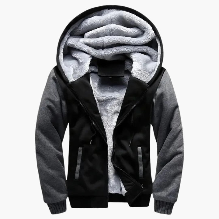 Herren jacke mit Kapuze und Reißverschluss
