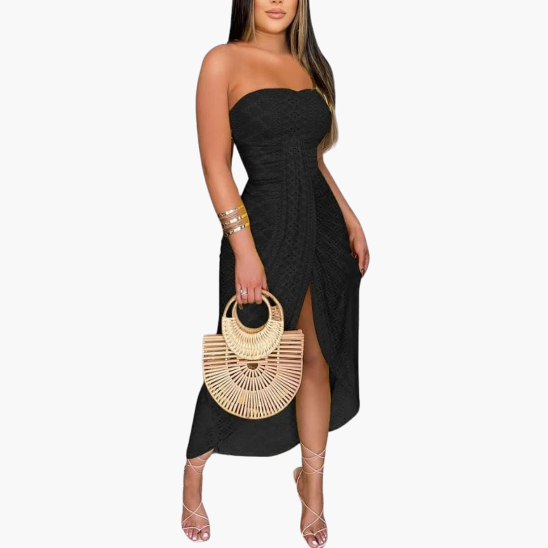Besticktes Midikleid für Damen – Elegantes Sommerkleid