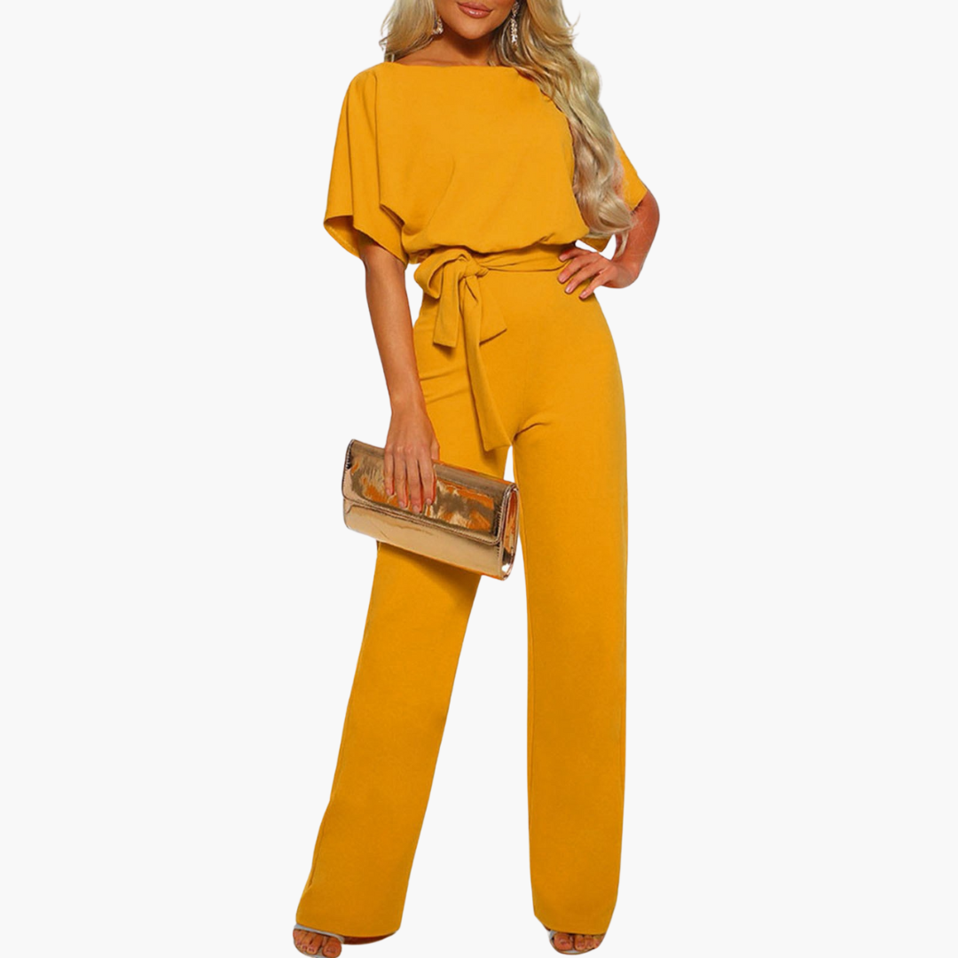 Jumpsuit für Damen - Elegant mit Gürtel & weitem Bein