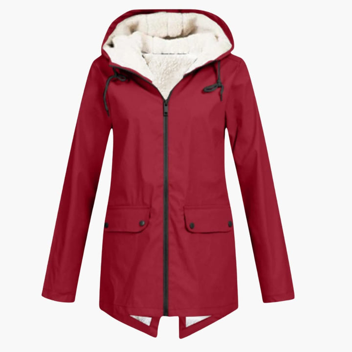 Wasserabweisender Trenchcoat mit Kapuze für Damen