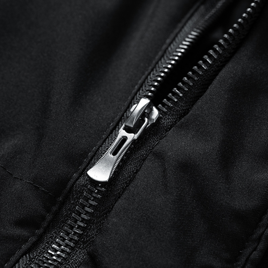 Herren Parka Jacke mit Kapuze und Frontreißverschluss