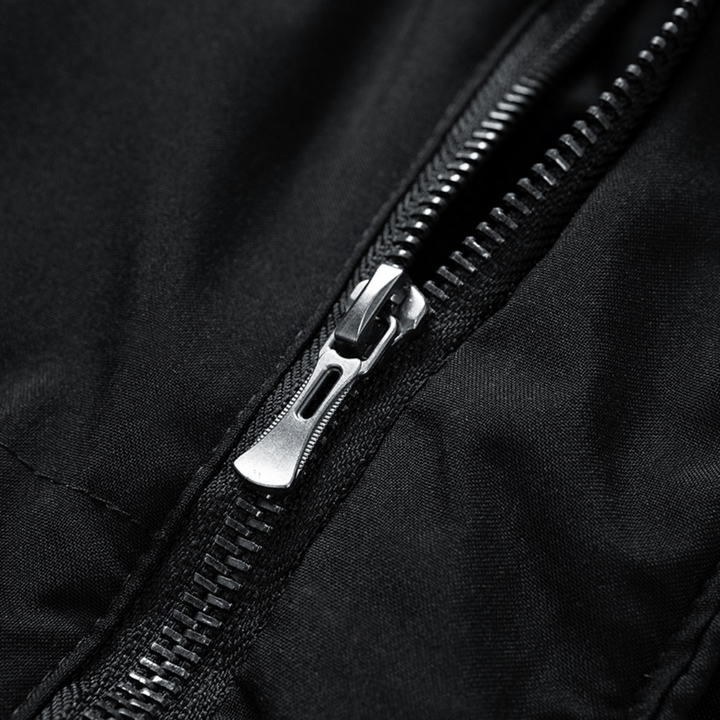 Herren Parka Jacke mit Kapuze und Frontreißverschluss