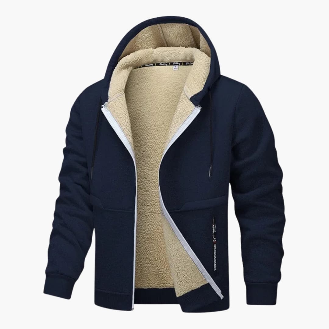 Herren Fleecejacke mit Reißverschluss und langen Ärmeln