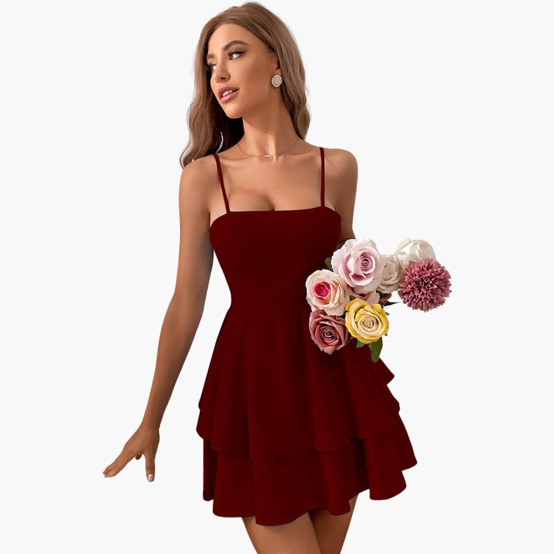Summer Mini Dress für Frauen - Spaghetti Straps & Flowy Fit