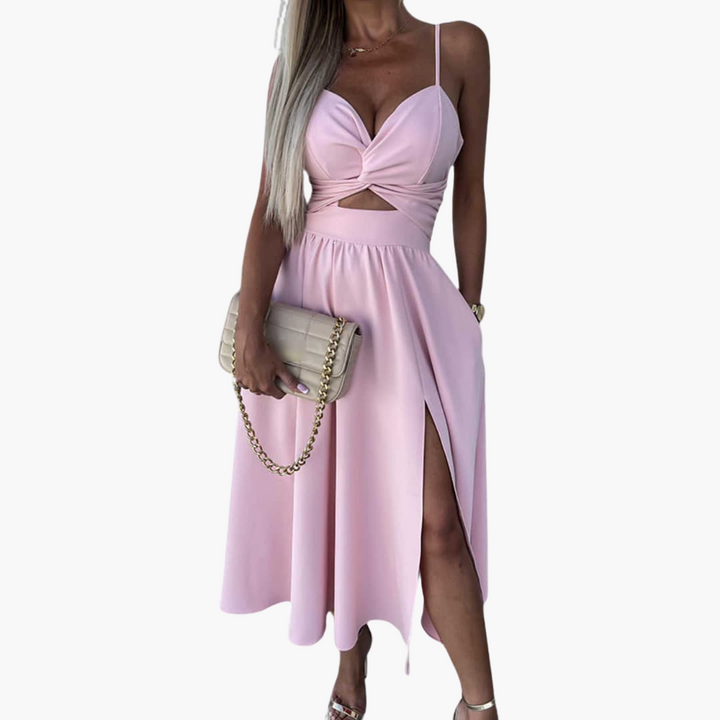 Elegantes Midikleid für Damen – Sommerkleid mit Trägern