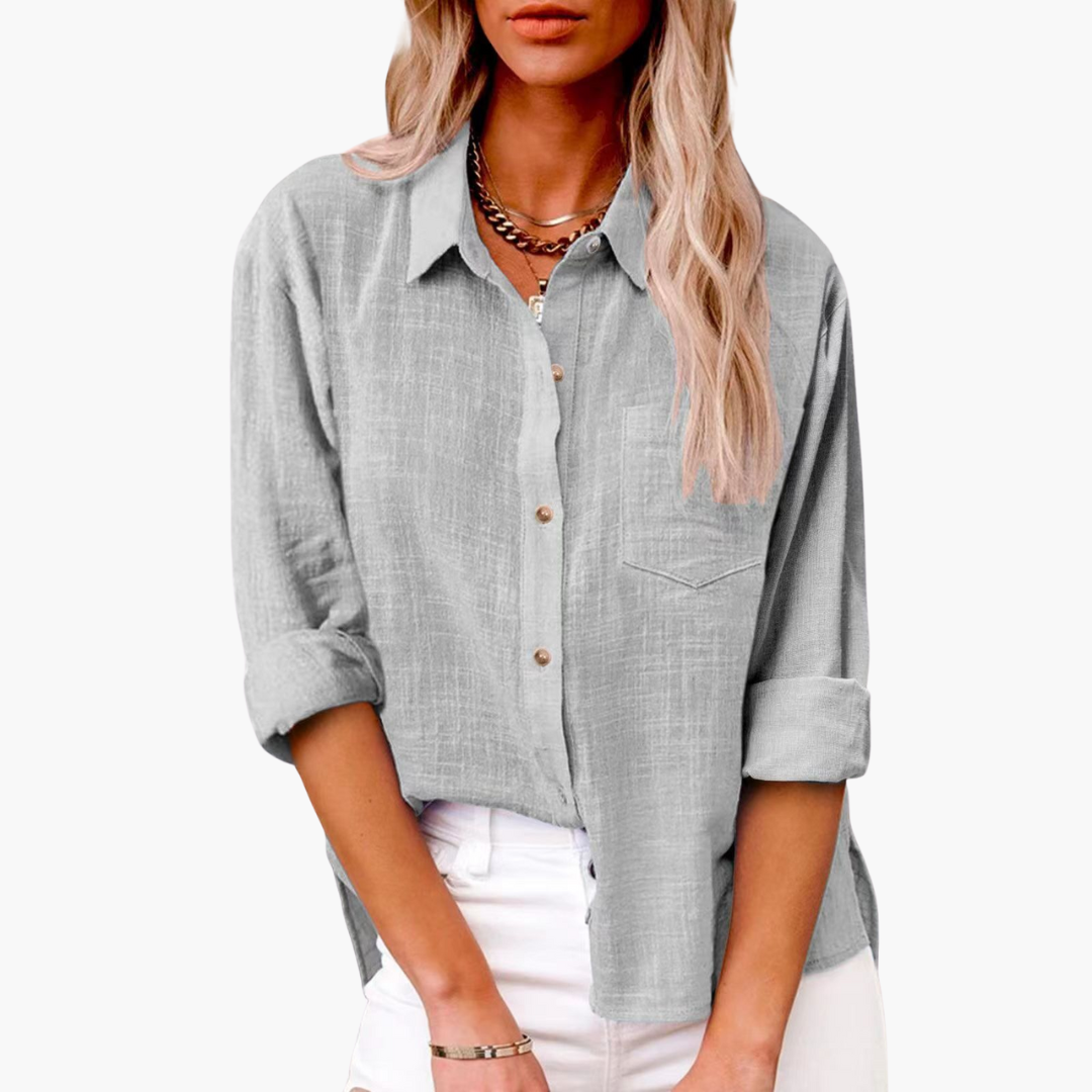 Kurzarm Bluse mit Knopfleiste für Damen – Sommer Look