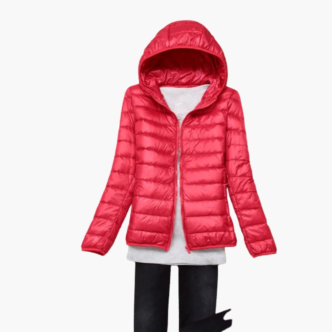 Ultraleichte Daunenjacke mit Kapuze für Damen