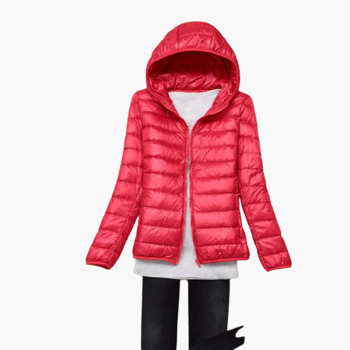 Ultraleichte Daunenjacke mit Kapuze für Damen