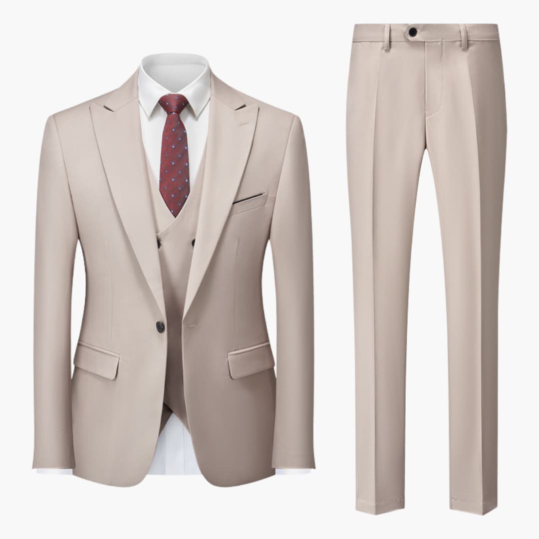 Eleganter Slim Fit Anzug - Herren 3-teilig für Business