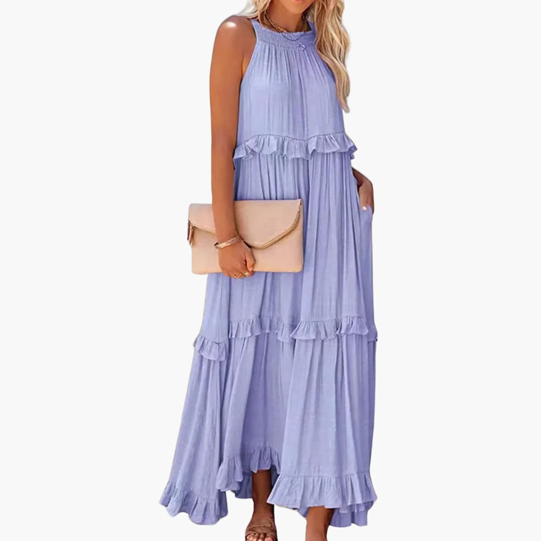 Maxikleid Stufen - Rüschenkleid für Damen, elegant & luftig