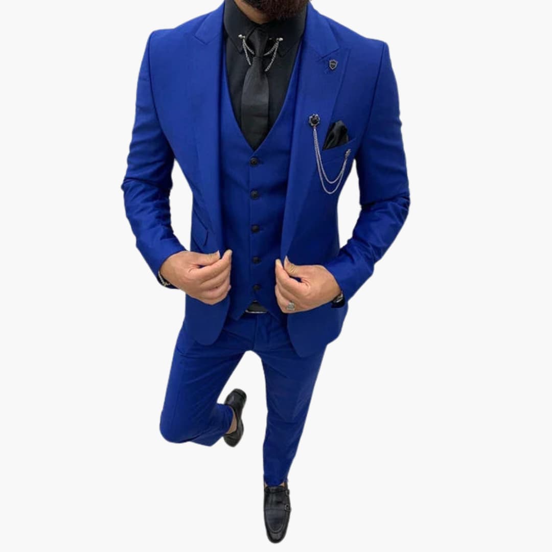 Slim Fit Anzug Set - Herrenanzug 3-teilig für Abendmode