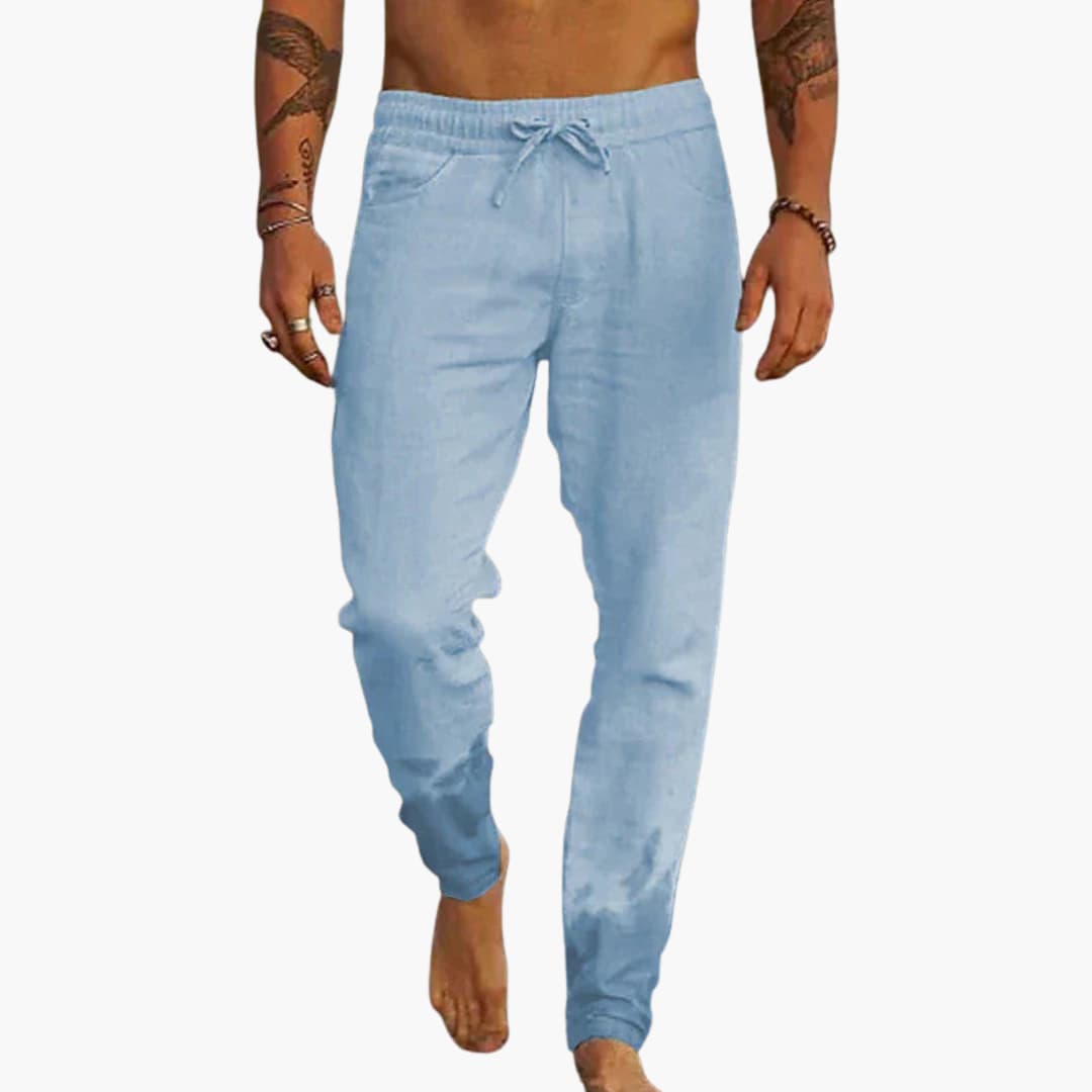 Herren Sommerhose mit Tunnelzug und seitlichen Taschen
