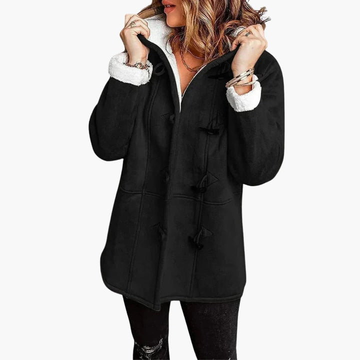 Damen jacke mit Kapuze und Knebelverschluss