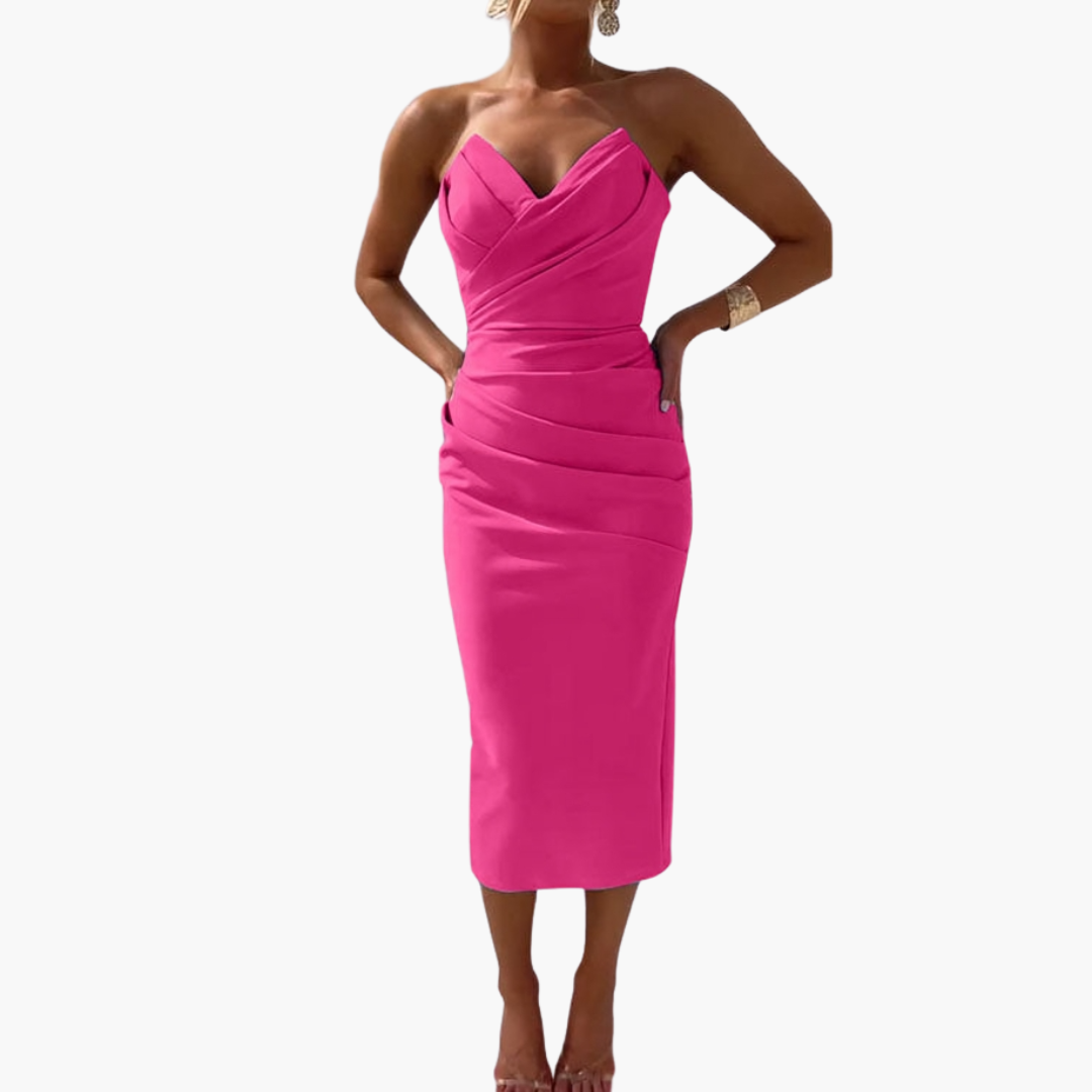 Elegantes trägerloses Kleid für Frauen - figurbetont und stilvoll