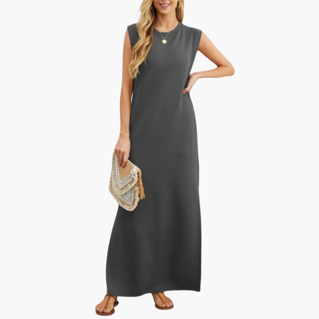 Elegantes knitterfreies Maxi-Kleid für Damen - SchmiedeMode