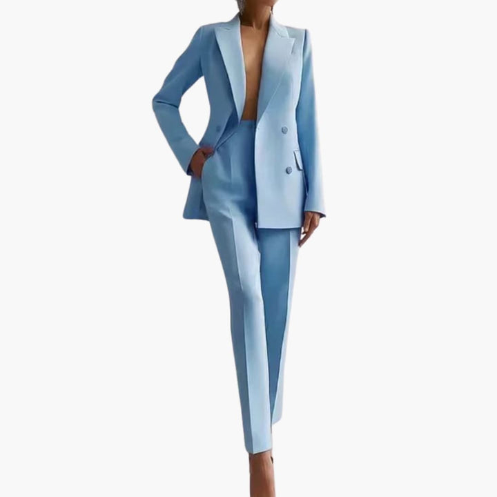 Damen-Zweiteiler mit Blazer und schmal geschnittener Hose