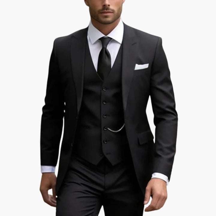 Herren Dreiteiliger Anzug mit Sakko Weste und Hose