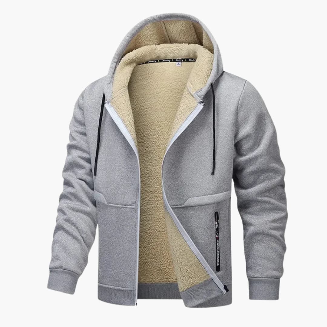 Herren Fleecejacke mit Reißverschluss und langen Ärmeln