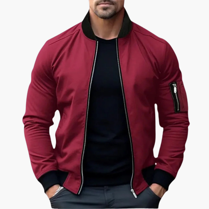 Klassische Bomberjacke für Männer - Reißverschluss und Stil