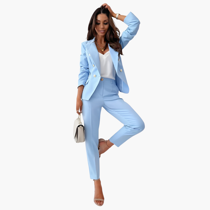 Damen-Anzug-Set mit Blazer und gerader Hose