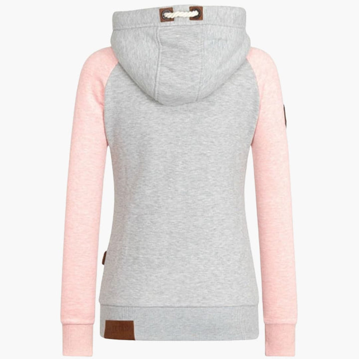 Damen Kapuzenjacke mit Reißverschluss und langen Ärmeln