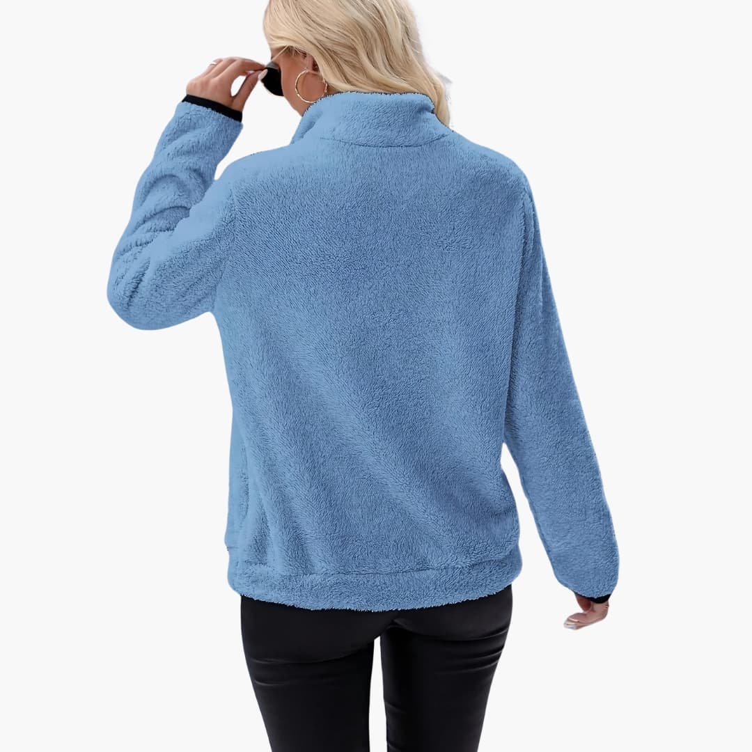 Damen Fleece Pullover mit Halbzip