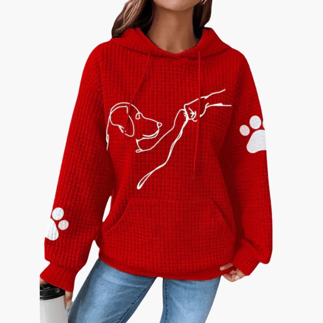 Damen Hoodie mit Hundemotiv