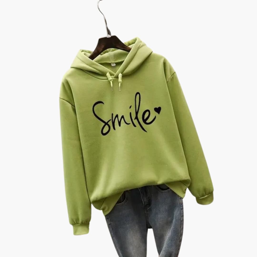 Damen Hoodie mit Kapuze und Frontprint