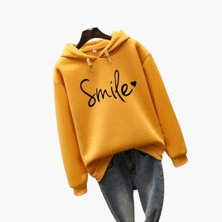 Damen Hoodie mit Kapuze und Frontprint