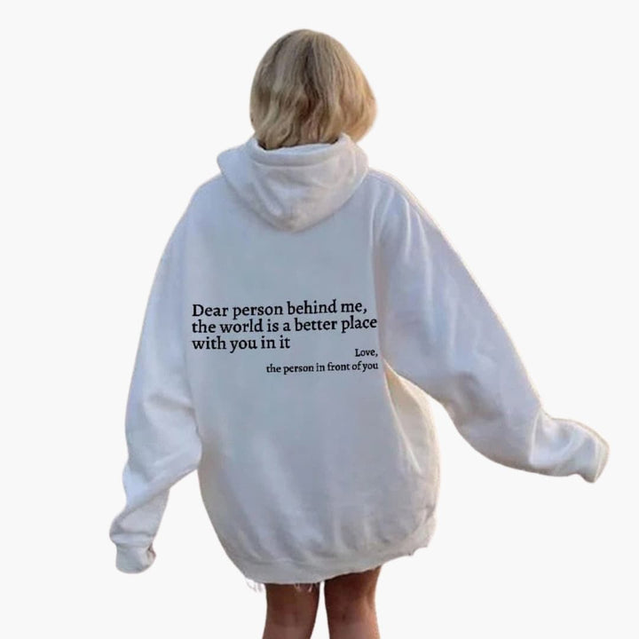 Damen Hoodie mit Rückendruck und Kapuze