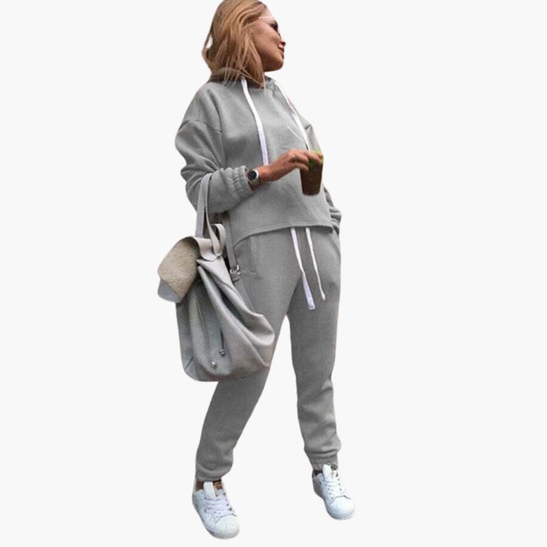 Damen Hoodie und Jogger Set mit Kordelzügen