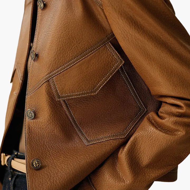 Damen Jacke Braun mit langen Ärmeln