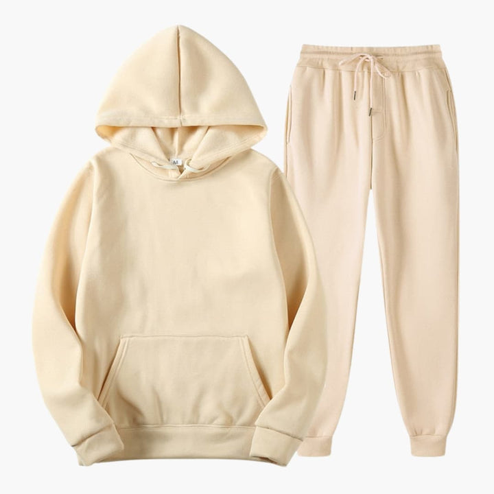 Damen Jogging Set mit Rundhalsausschnitt und Rippbund