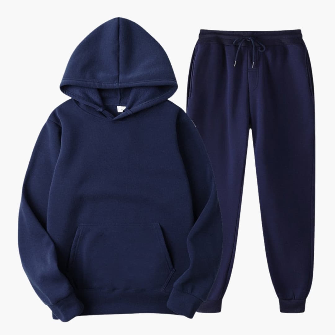 Damen Jogging Set mit Rundhalsausschnitt und Rippbund