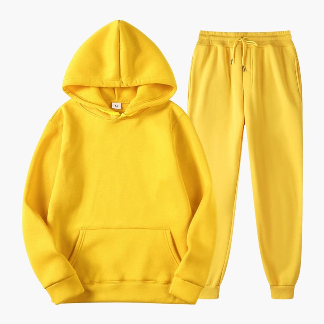 Damen Jogging Set mit Rundhalsausschnitt und Rippbund