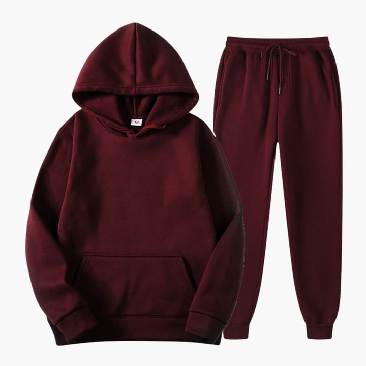 Damen Jogging Set mit Rundhalsausschnitt und Rippbund